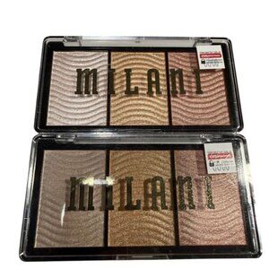 Milani Stellar Lights Highlighter Palette 03 Rose Glow Set of 2